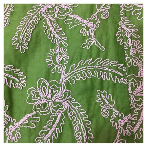 Milly of New York Embroidered Mod Dress - Green 4 - Picture 8 of 8